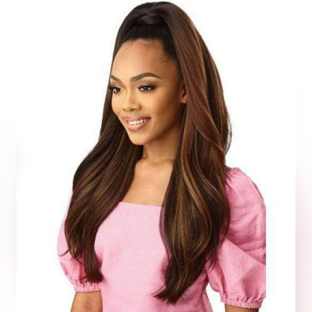 OUTRE CONVERTI CAP + WRAP PONY SYNTHETIC WIG - KISS & TELL - NIB